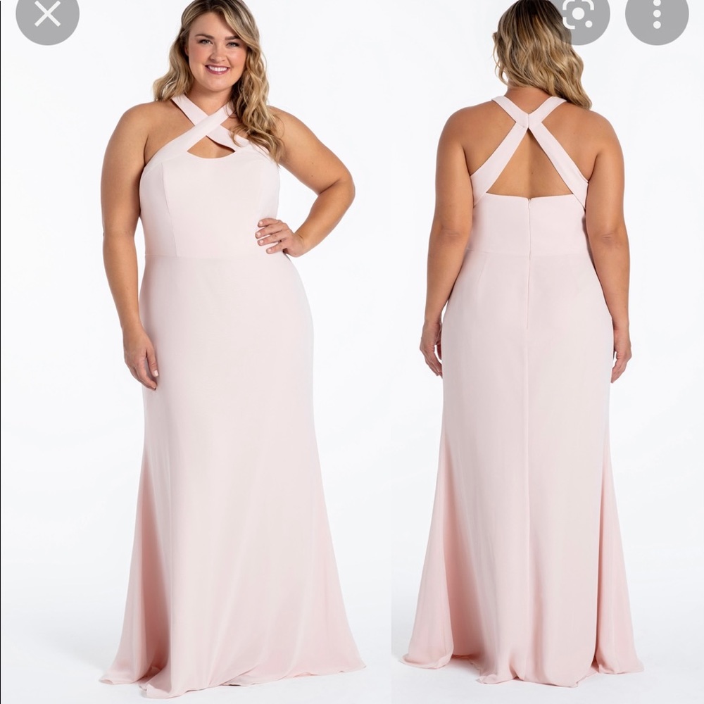BNWT Bella Bridesmaids Rose Chiffon Dress Sz: 10